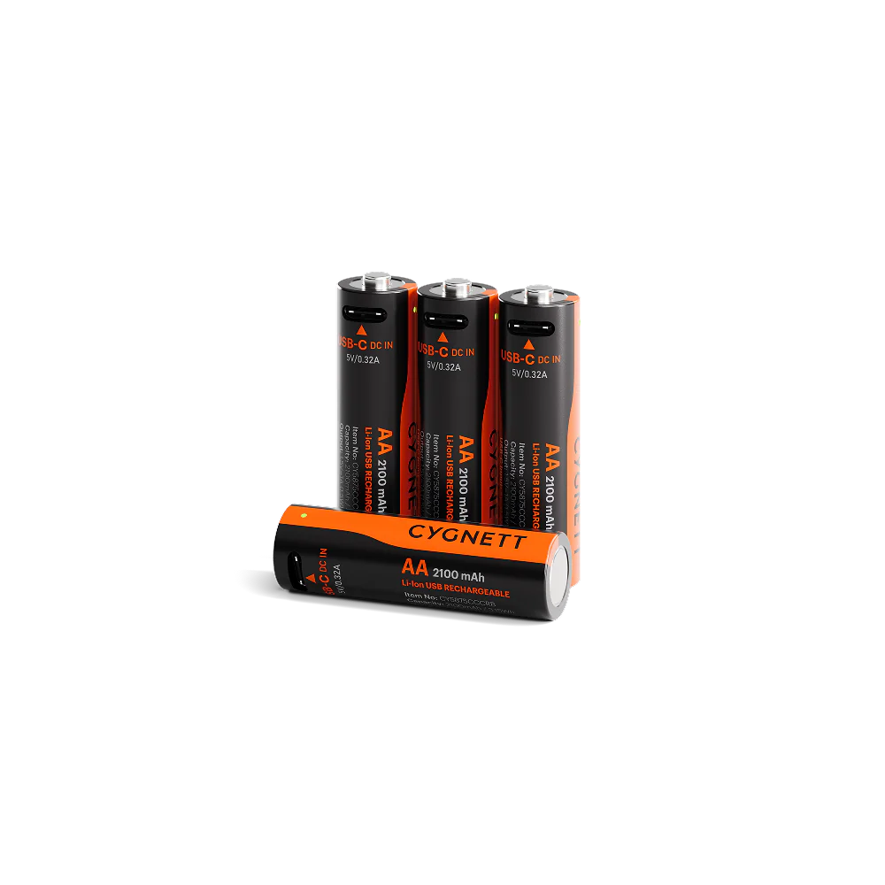 AA USB-C Rechargeable Li-ion Battery (4 Pack)
