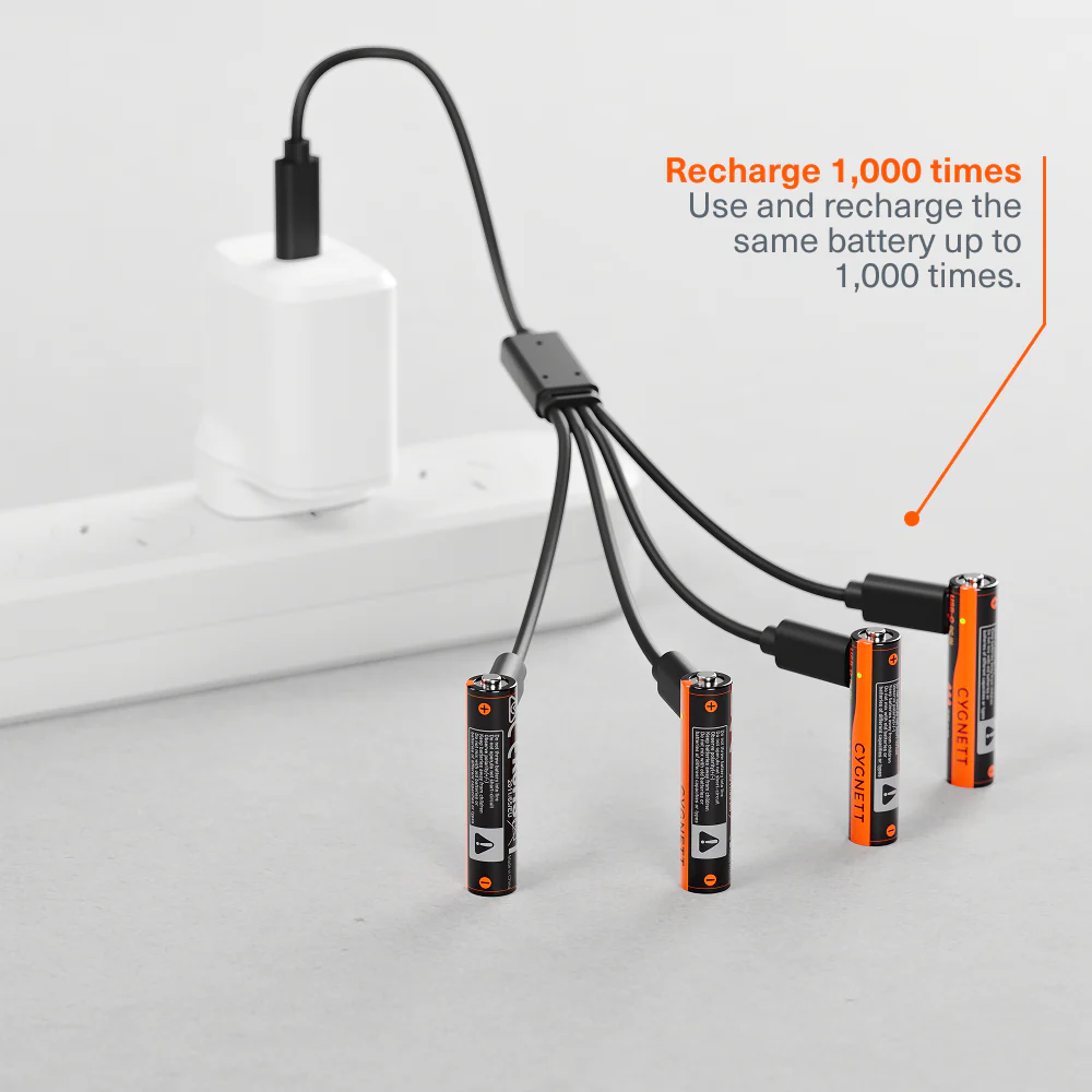 AAA USB-C Rechargeable Li-ion Battery (4 Pack) - Image 2