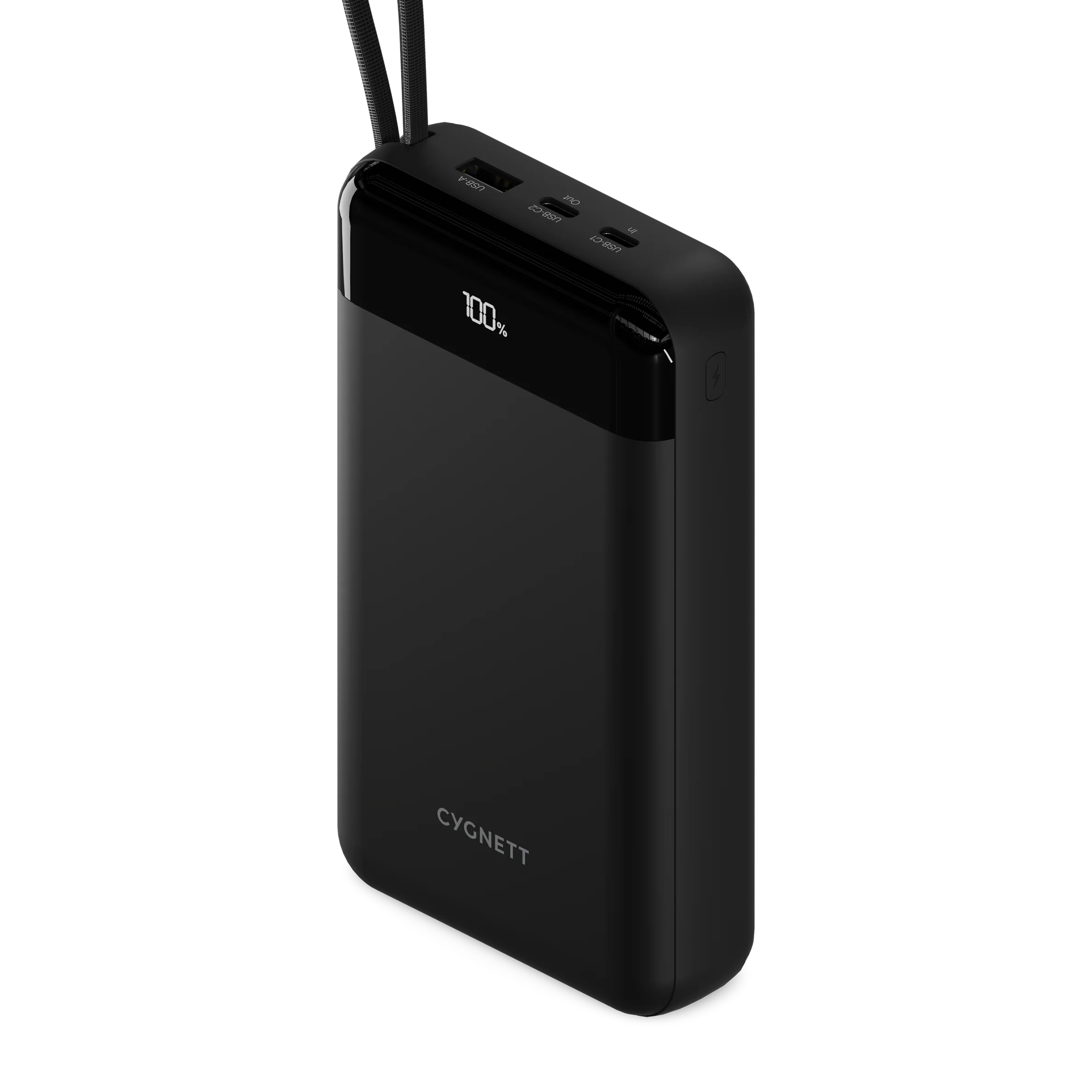40,000mAh Power Bank with Integrated USB-C Cable