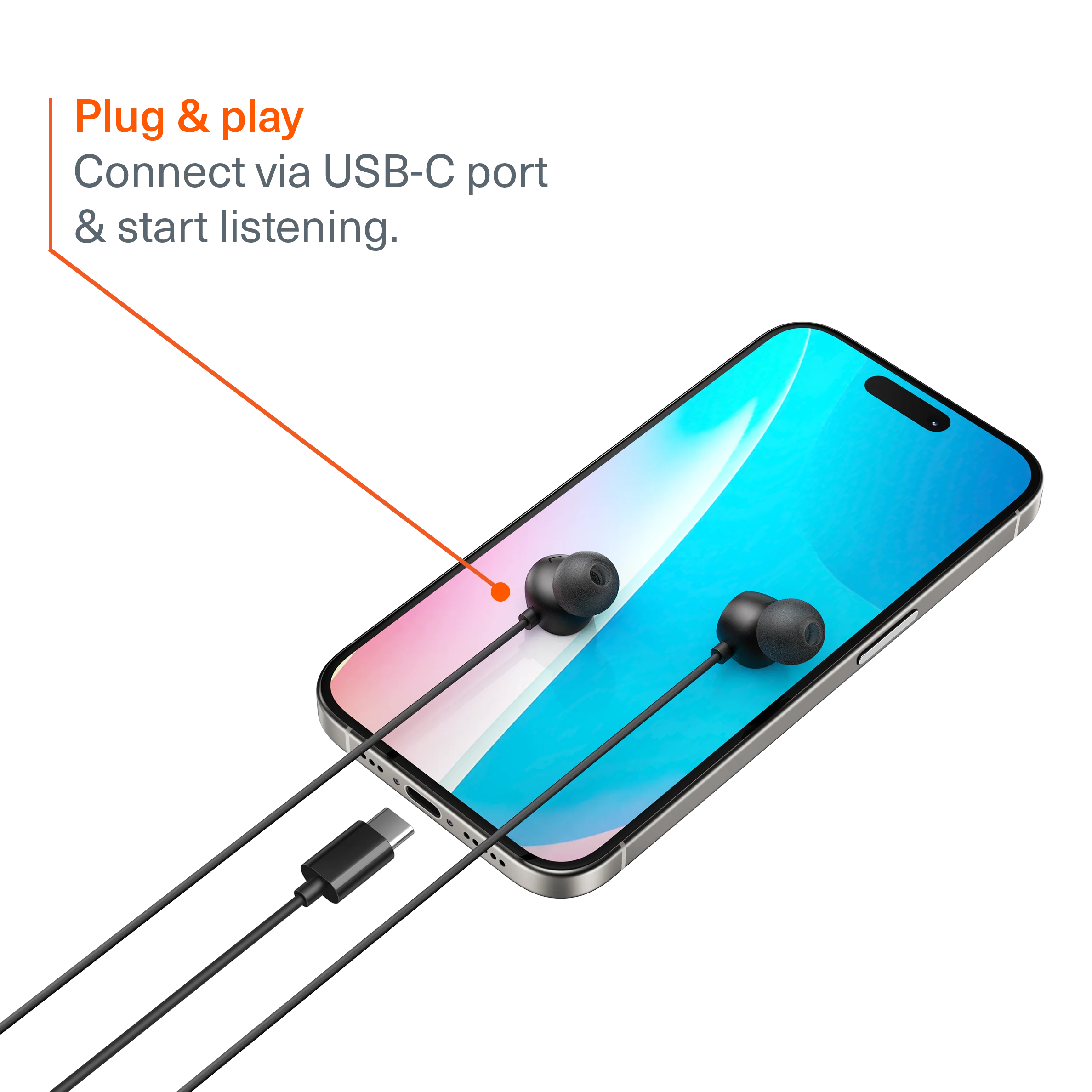 In-Ear Wired Earphones USB-C - Image 2