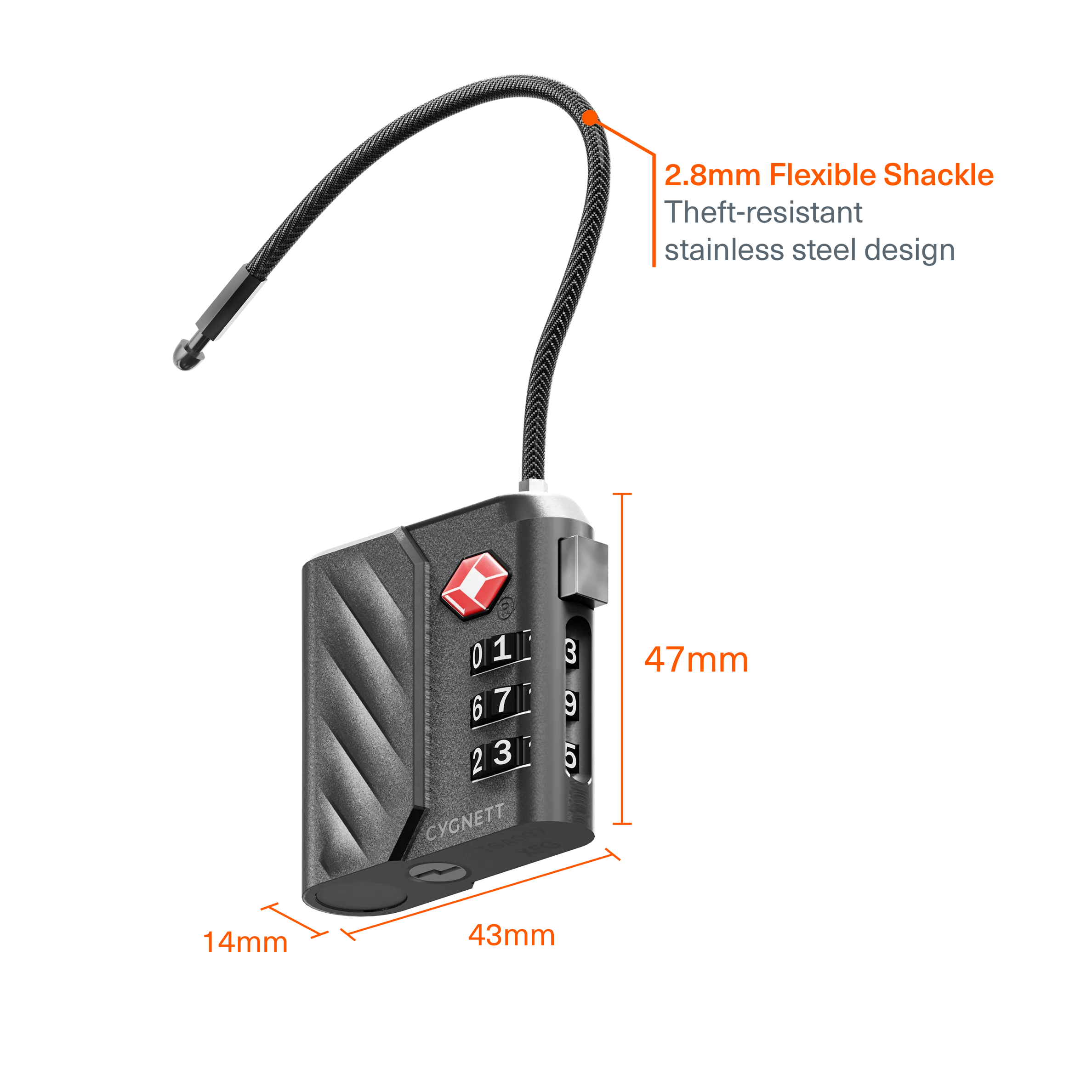 Bluetooth® TravelTag TSA Lock with USB-C Recharging - Image 2